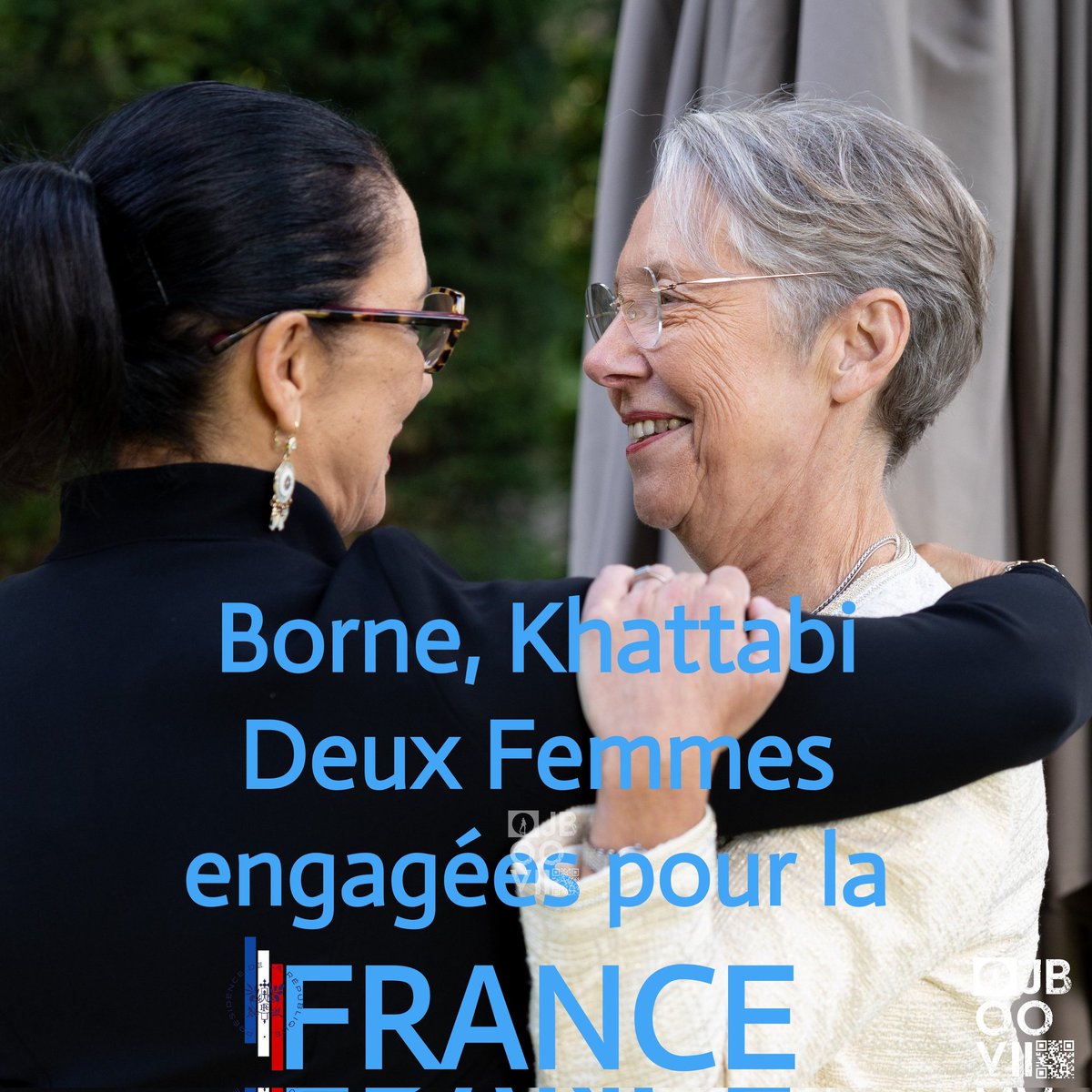 JBOOVII's tweet photo. L'engagement de deux femmes pour La République !
@Elisabeth_Borne, @fadila_khattabi même combat la réussite de la France 🇫🇷 ❗
#LaMacronieEstLa https://t.co/0libXVHgpL