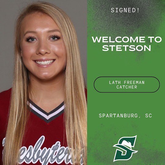 Our newest Hatters, Lath Freeman &amp; Michelle DiPuma.🤠

Welcome to DeLand. 📍

#GoHats | #GoGreen