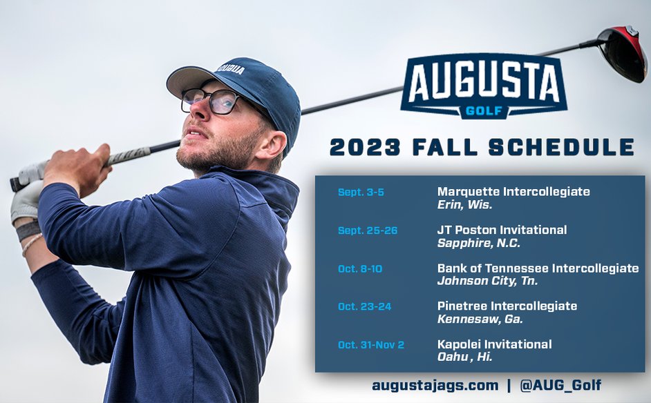 Our boys have booked the fall! Augusta Men's Golf Releases 2023 Fall Schedule! <a href="/AUG_Golf/">Augusta University Golf</a> #GoJags #SupportAugustaGolf

augustajags.com/news/2023/7/24…