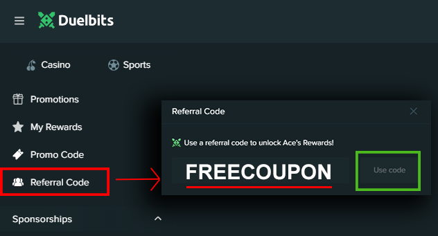 Duelbits_Code's tweet photo. How to Activate Duelbits Promo / Referral Code?

1. Sign up or Log in with https://t.co/h1HNqYUoCm 
2. Click on the “Referral Code” from the left sidebar menu
3. Write the code "FREECOUPON" into the field “Enter someone's code"
4. Click on “Use Code” and Enjoy an instant reward https://t.co/nlqBWy1vPF