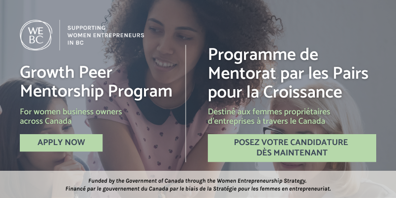 This Fall, WeBC is launching a brand new Growth Peer Mentoring Program for women business owners, and applications are now open. Thanks to grant funding from the Women Entrepreneurship Strategy, this program is FREE but spots are limited. Read more: conta.cc/475xFPM #Sooke