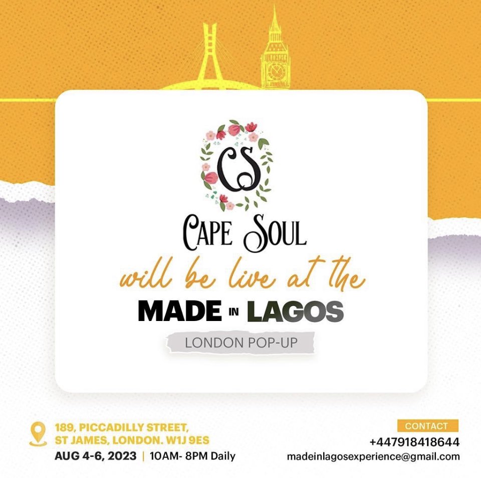 Get ready for Nigerian soul on the streets of London. We look forward to seeing you there. 

#madeinlagos #buynigerian #lagosfashioninlondon #ootd #instafashion  #africanfashion