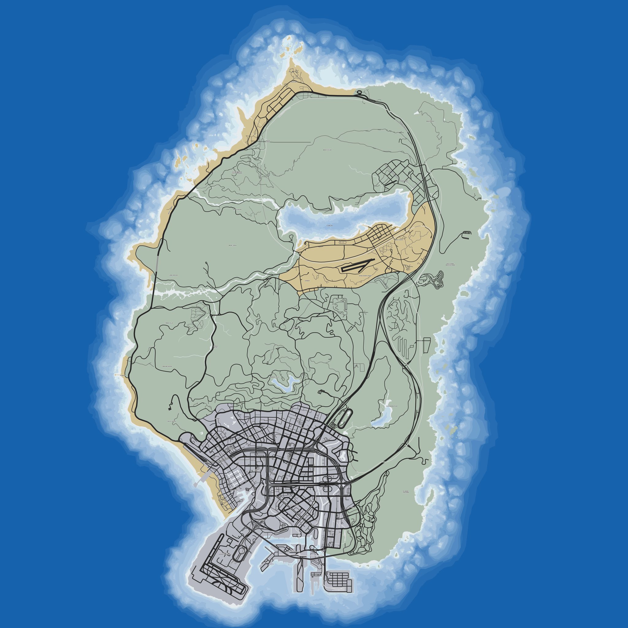 Los Santos Map | Poster