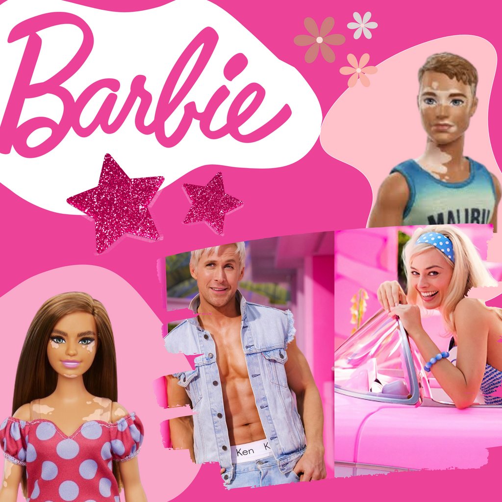 To celebrate the released of the #Barbie movie we got our hands on some beautiful #vitiligo Barbie and Ken dolls - on sale in our shop now for just £7.99+p&amp;p!

All funds raised help to support people living with vitiligo.

shop.vitiligosociety.org

#barbiemove #vitiligotoys