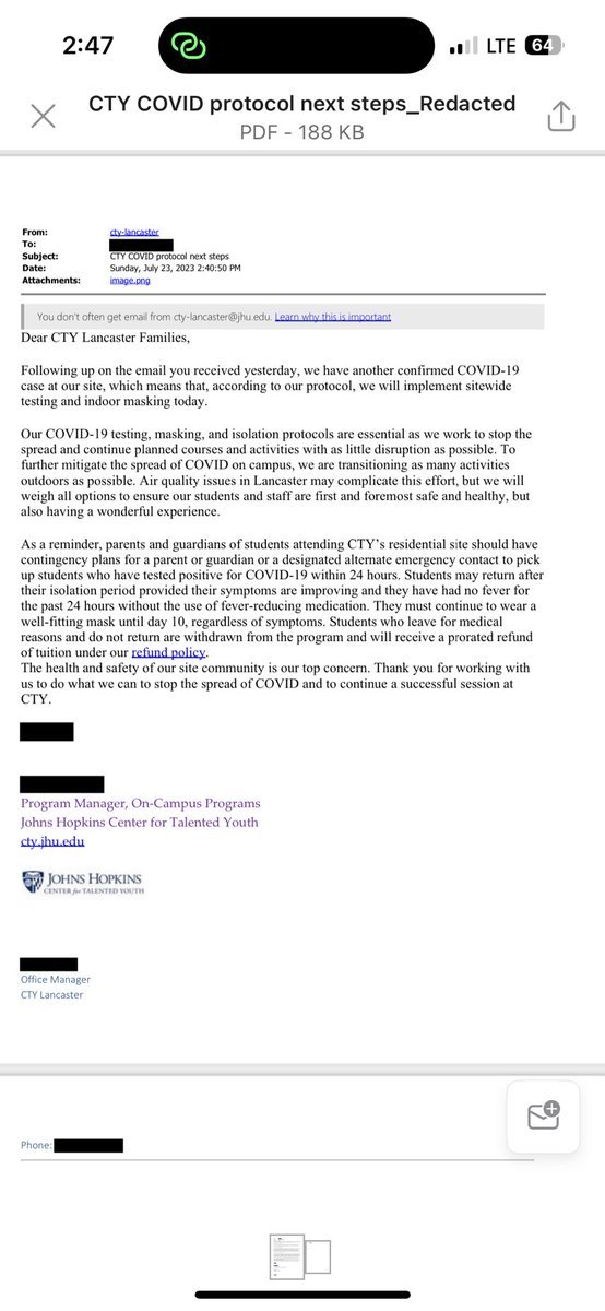The Johns Hopkins Center for Talented Youth is not run by Talented People 👇

They are still masking kids in JULY 2023

Imagine, being both incapable of reading evidence AND incapable of looking around at your peers.

"stop the spread" -- PS: it is not possible