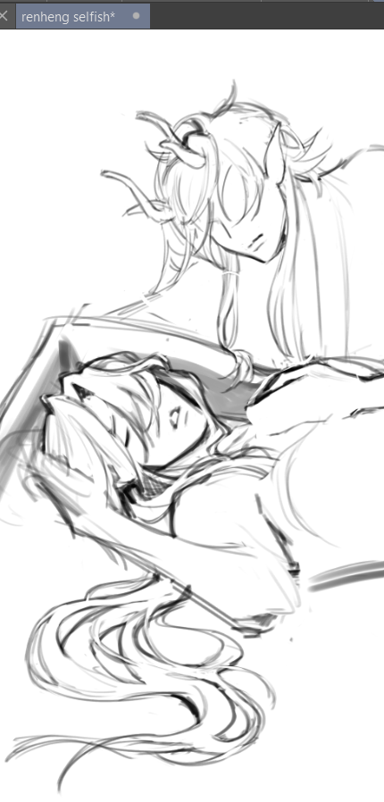 i enjoy doodling hair an unnormal amount