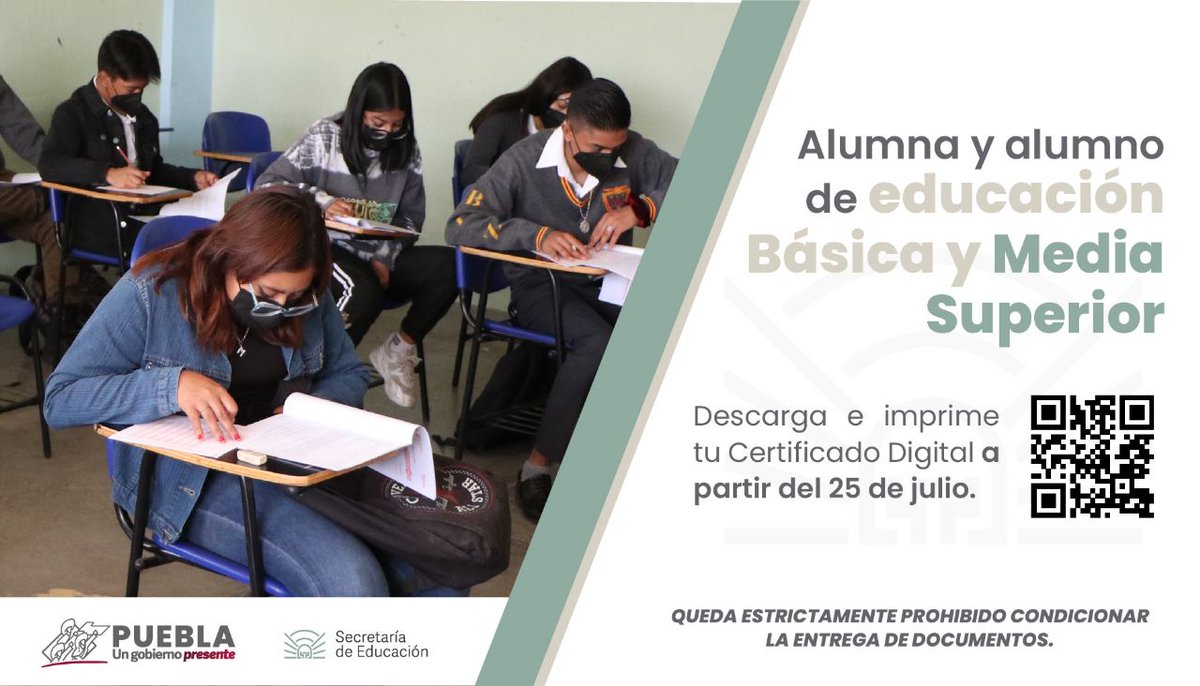 JCarlos_Valerio's tweet photo. #Entérate | A partir de mañana, se podrán descargar en línea, los certificados de estudios de nivel preescolar, primaria, secundaria y media superior.

Para poder obtenerlo, los tutores deberán ingresar a:  https://t.co/W7IKmDBkGm o https://t.co/vNb3ZtTywa, posteriormente introducir CURP o Número de Identificación de Alumno (NIA), seleccionar nivel educativo y para finalizar el ciclo escolar. 

Alumnos que se encuentren en proceso de regularización, podrán hacer el mismo trámite hasta el 1 de septiembre.