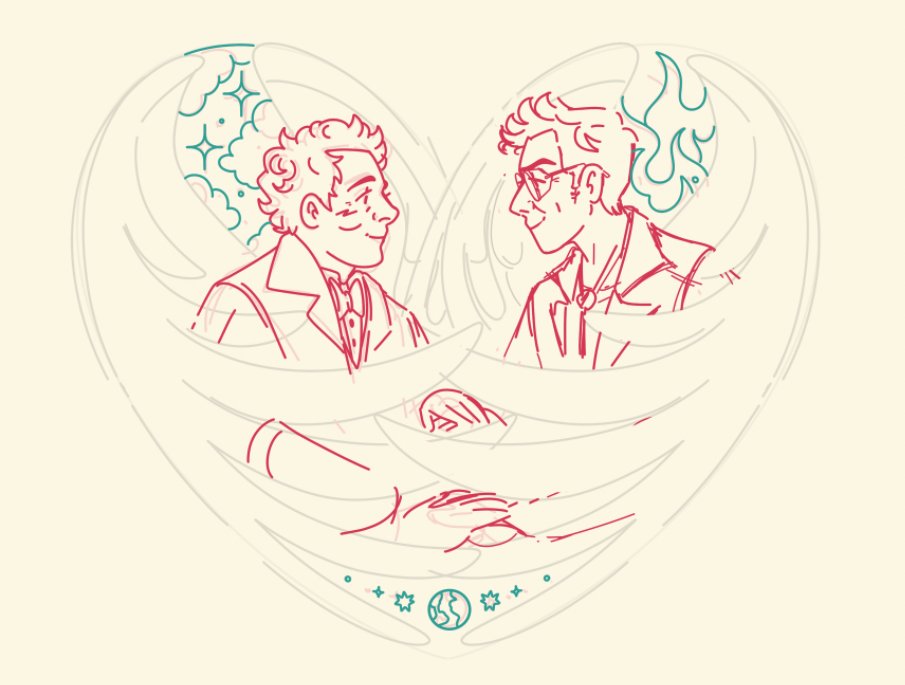 「good omens week!!!!!!!!!! #wip」|isadora zeferinoのイラスト