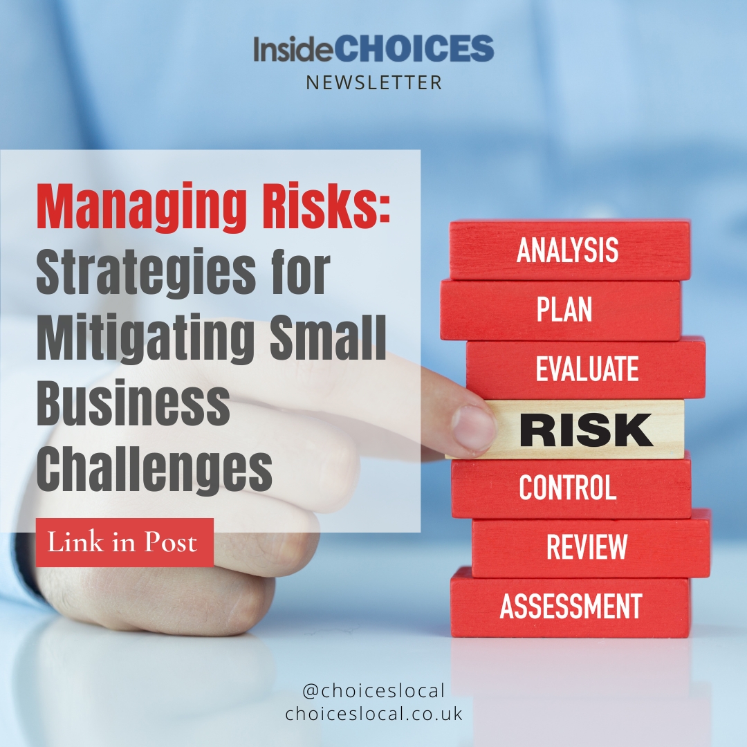 Check out our tips on how to mitigate risks so that you can build a resilient business. Is your business risk-ready? Full article here – bit.ly/44Zb4lO

#managingrisks #businessplan #choiceslocal #haringeybusiness #businessstartup #teamtitanium #anthonycharles