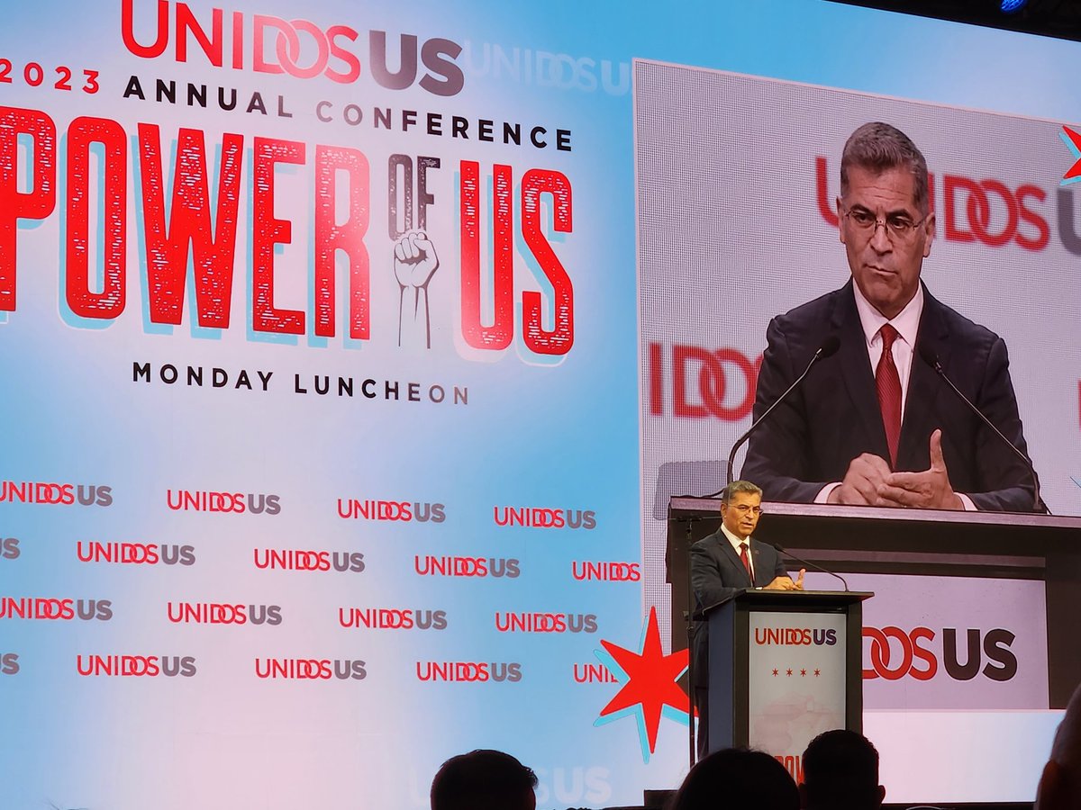 Food is Medicine! Secretary Xavier Becerra, Health and Human Services. #FarmworkerJustice #988 #UnidosUS2023