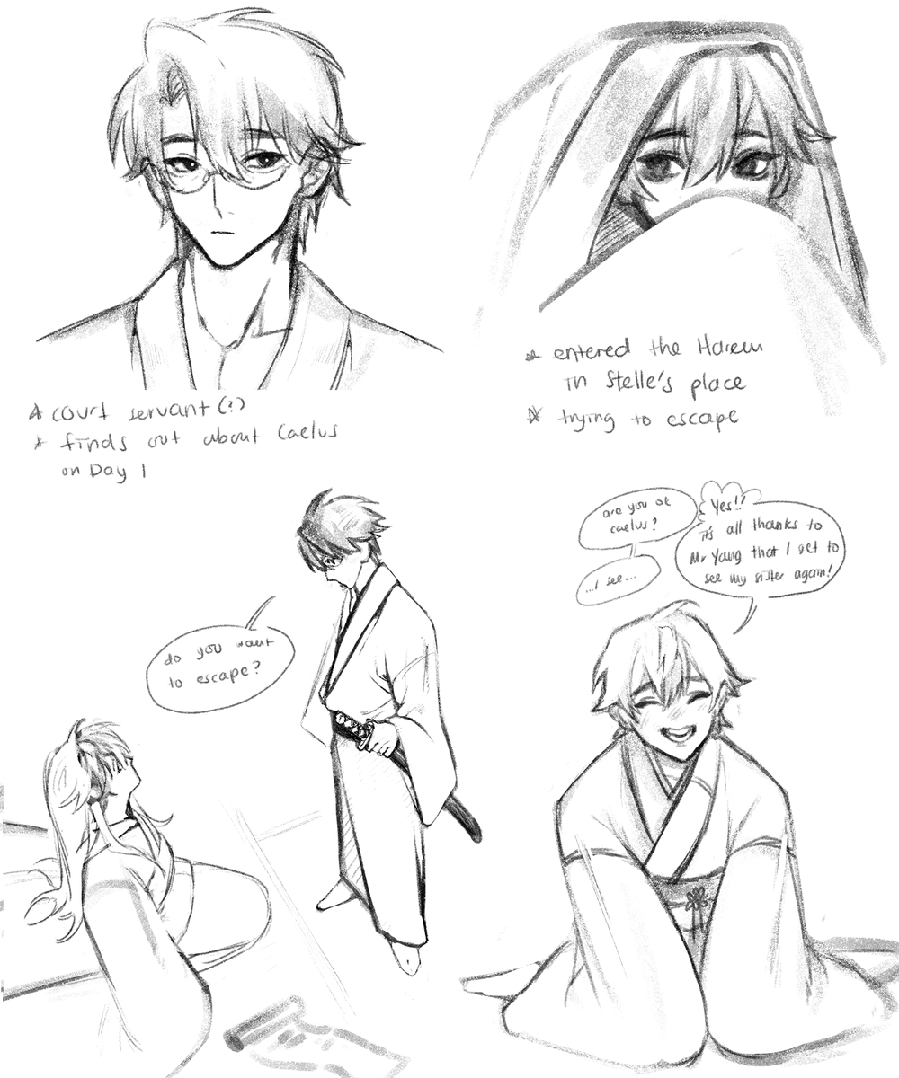 Miscom_'s tweet photo. #weltcae imperial harem au ? i just want super long hair Caelus and rounin turn imperial guard Welt https://t.co/N0zzd5Skpf