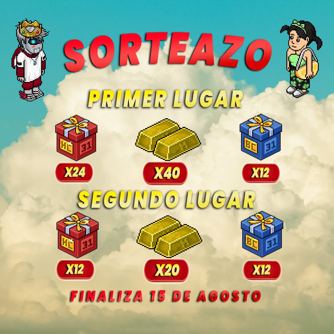 🔥Sorteazo Colaborativo🔥
Total en premios: 3.000 creditos/36 Cajas HC/24 Caja Arquitecto
Repartidos en 2 ganadores !
Requisitos👇
Seguir <a href="/DioraES/">ً ً</a> y <a href="/elraiden1/">Raiden Solid</a> 
Dar RT y Fav ❤️
Opcional etiqueta 1 amigo (Gana 200 c)
Finaliza el 15 de agosto! Suerte 🔥🥳.