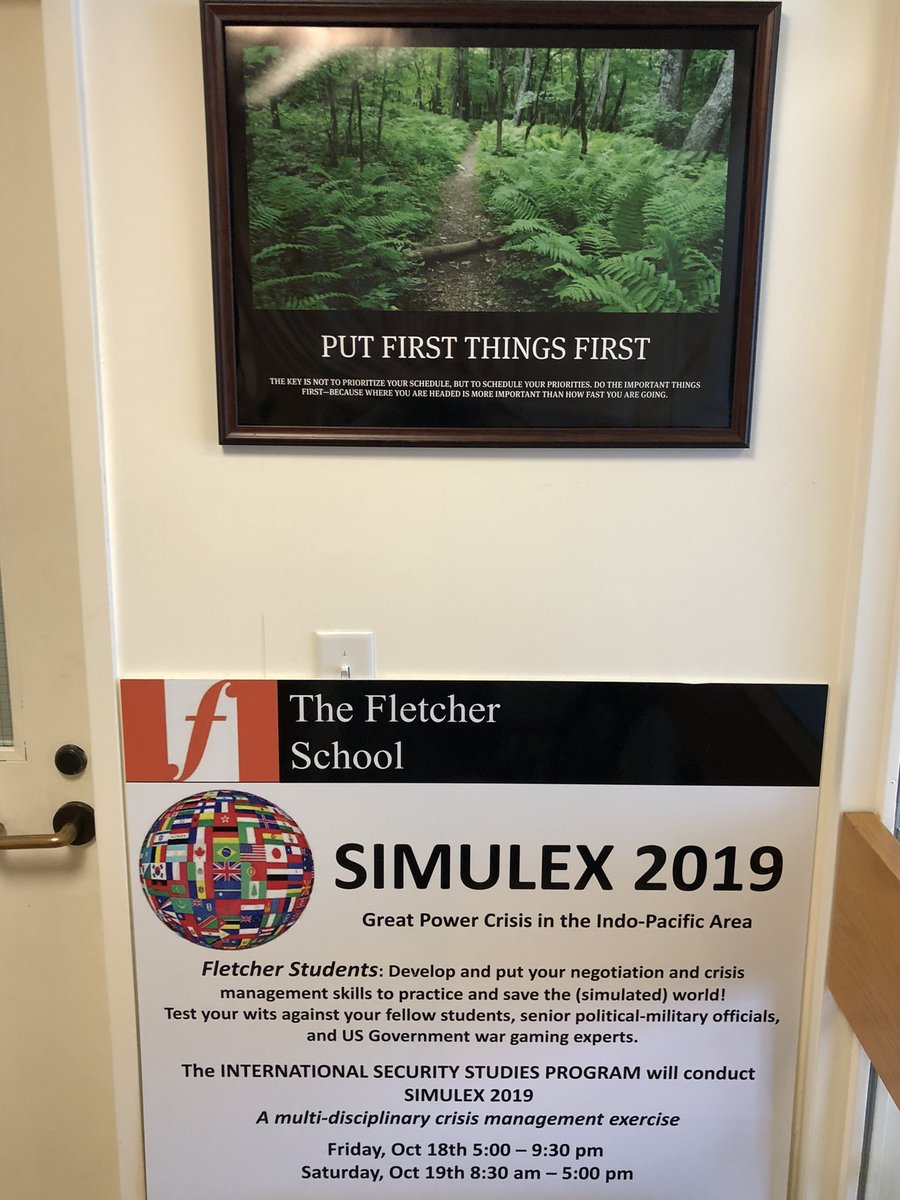 rockfordw's tweet photo. Happy Monday from @FletcherSchool — and #MondayMotivation from #FletcherISSP ⚓️🌏🌍🌎⚓️ https://t.co/MOdXZkgz3k
