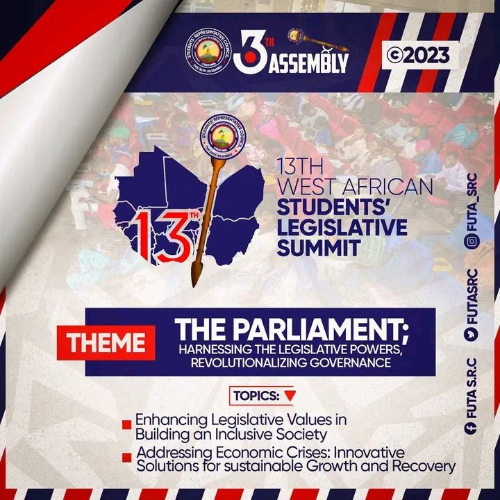 FUTASRC's tweet photo. Theme unveiling of the big event coming to our space ❗️❗️❗️

A TIMELESS summit of everlasting memory 🌟

Let's give the 13th West African Student's Legislative Summit LIMITLESS space oration 🤙 https://t.co/59i5PFyZWU