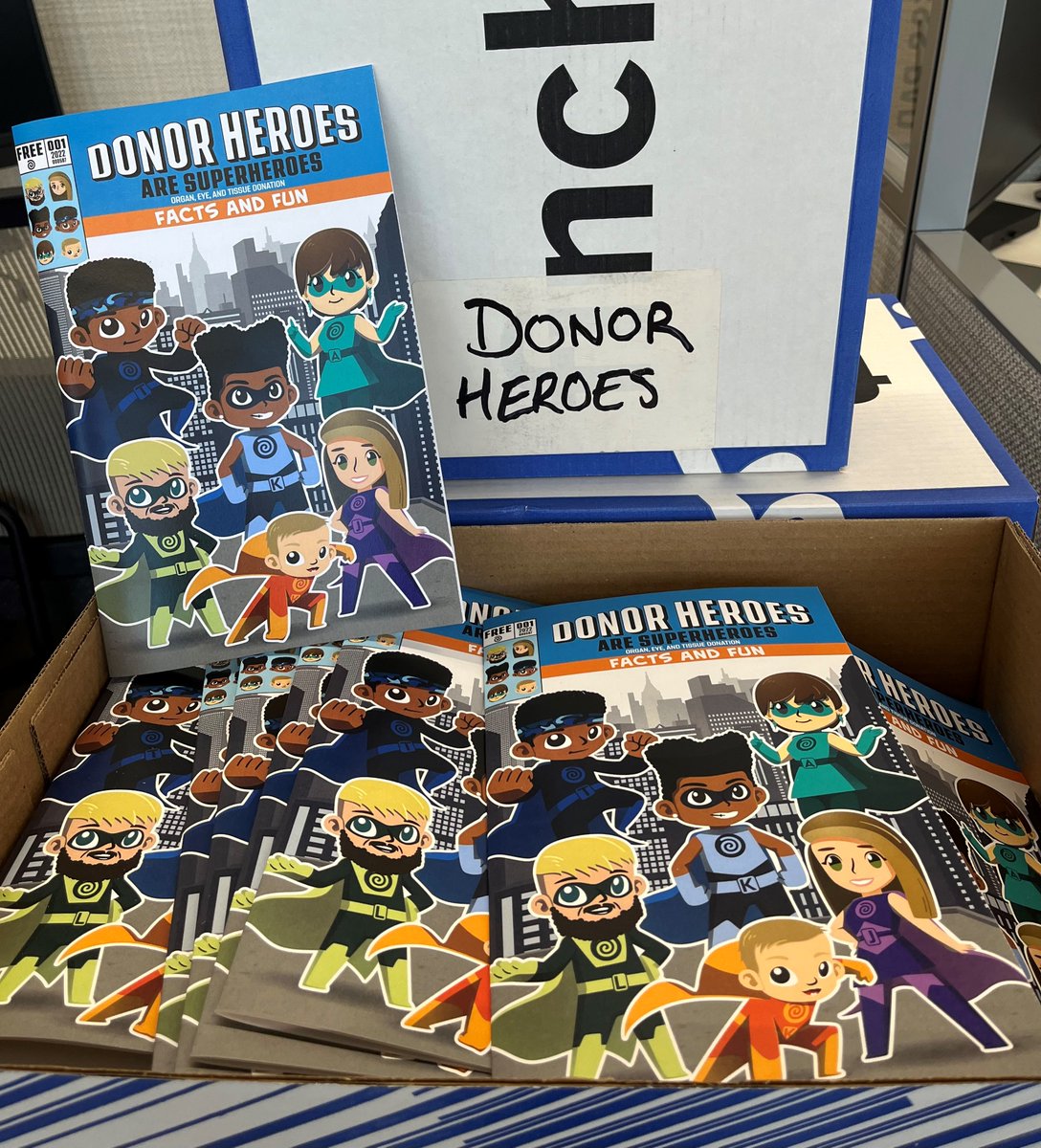 Our first order of "Donor Heroes are Super Heroes" is in!

We're so excited to share this activity book filled with awesome donor stories, information, puzzles and games with our community partners!

Grab your cape and register to save lives as a donor at DonateLifeTN.org!