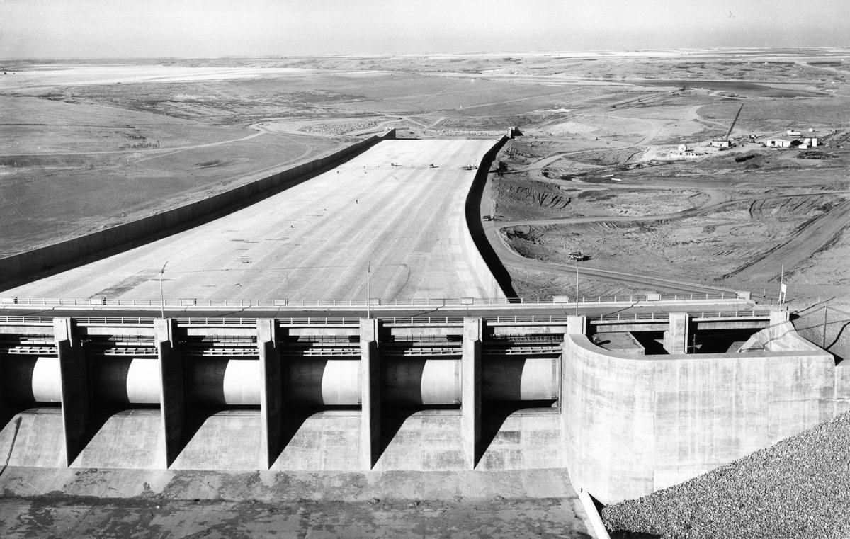 WSASK's tweet photo. Happy anniversary to the mighty Gardiner Dam! The structure has been in operation for 56 years this month and continues to play a key role in providing water for irrigation, municipal use, power generation and recreation for the citizens of Saskatchewan. https://t.co/guRPEYv1qx