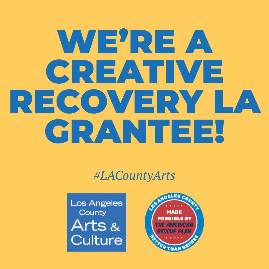 We are excited and honored to announce that Art Share L.A. is a Creative Recovery LA grantee! Thank you to @CountyofLA @LACountyArts @HildaSolis for all of your support! - #artsharela #lacountyarts #creativerecovery