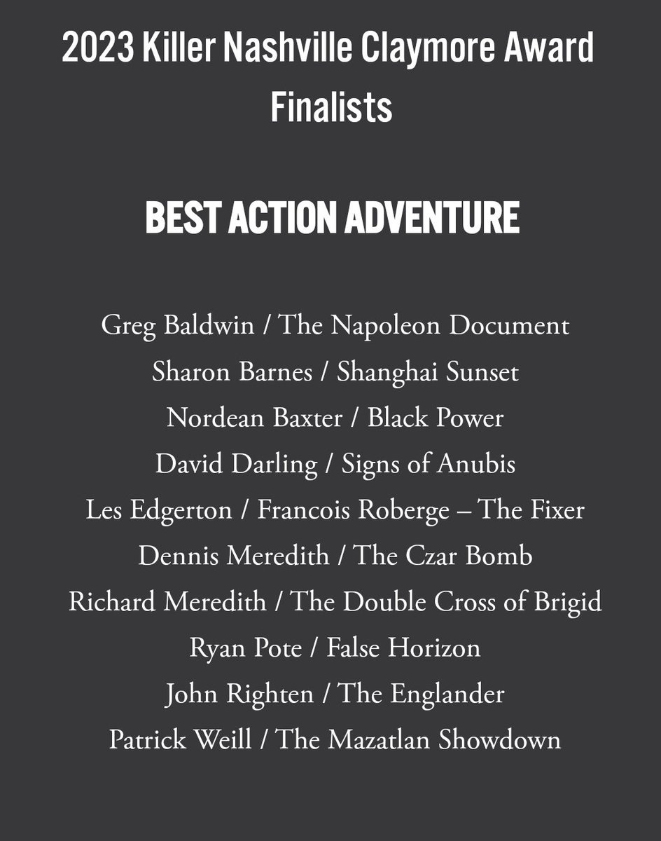 DavidDarlingCA's tweet image. Signs of Anubis made @KillerNashville finalists for Best Action Adventure!