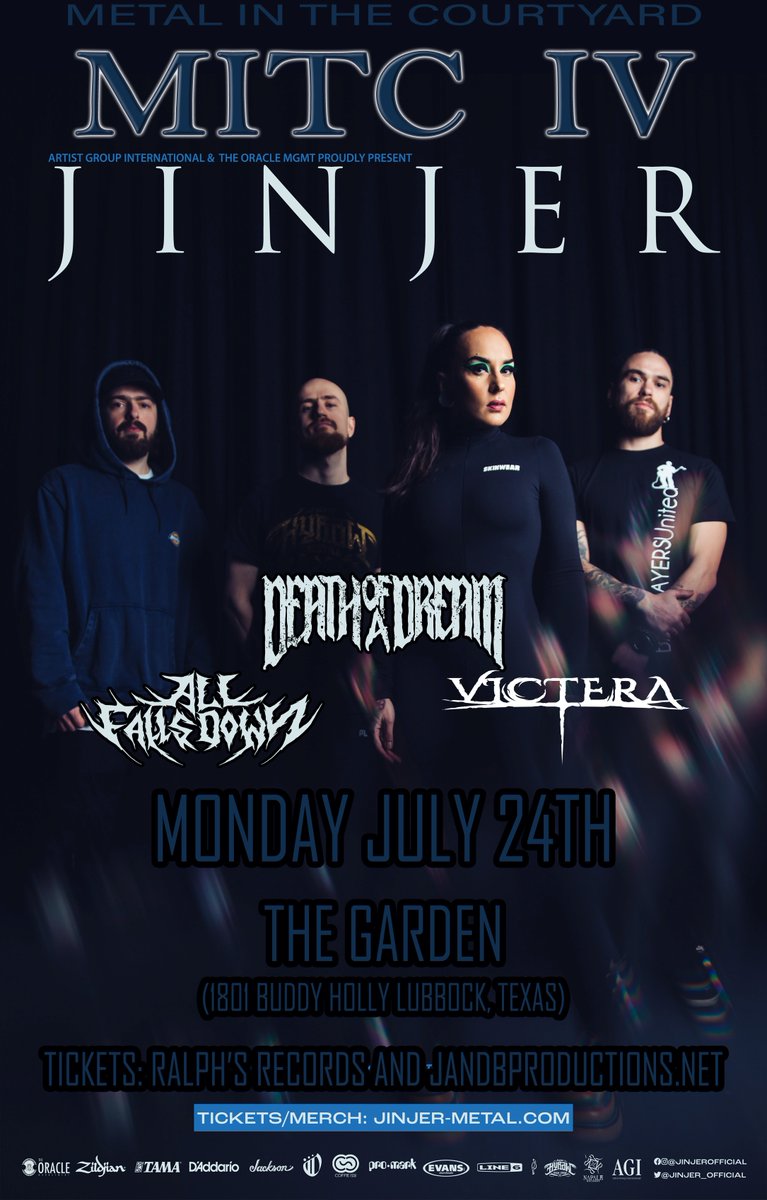deathofadream1's tweet photo. Tonight Lubbock TX! The Garden with @jinjerofficial 
tickets are almost SOLD OUT! https://t.co/1sr2N0lXlU