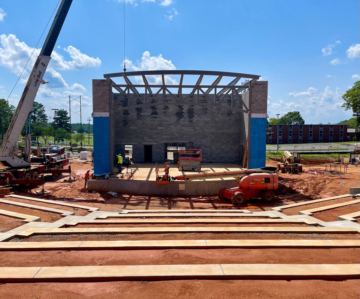 gardnerwebb's tweet photo. Our newest process on the Brinkley Amphitheater! Stay tuned for the first show announcement coming soon 👀 https://t.co/tClZ9GfNiG