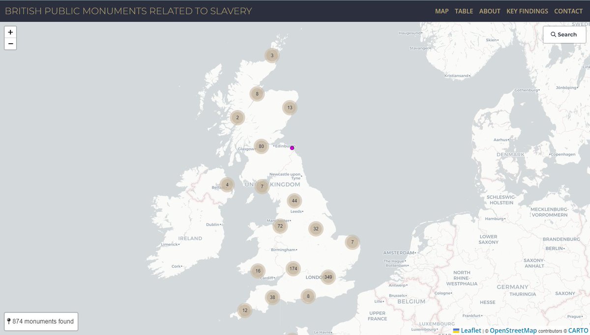 British Public Monuments Related to Slavery is a new website and part of the #RegID network <a href="/WalkWithWeb/">Walk With Web</a> developed in collab with <a href="/ArtHistoryEssex/">Art History at Essex</a> and <a href="/CASAUCL/">UCL CASA</a>: <a href="/GavinGrindon/">Gavin Grindon</a>, Dr. Duncan Hay and PhD Jennie Williams.

Visit britishmonumentsrelatedtoslavery.net to explore the interactive map!