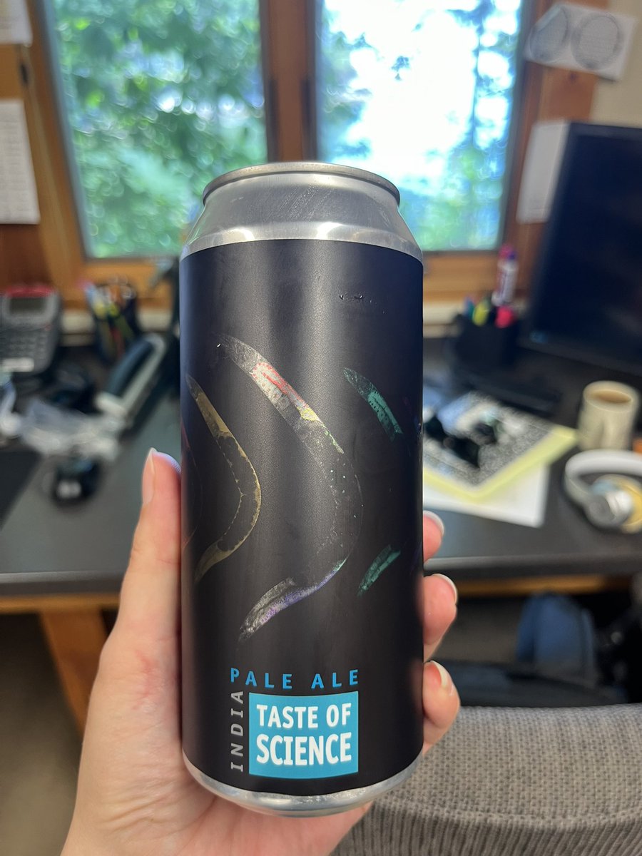 It’s not everyday you get a microscopy image on a beer can @FogtownB @MDIBL @MDIBL_LMF #microscopymonday #microscopy #microart #celegans #microscopyart #artmeetsscience #research