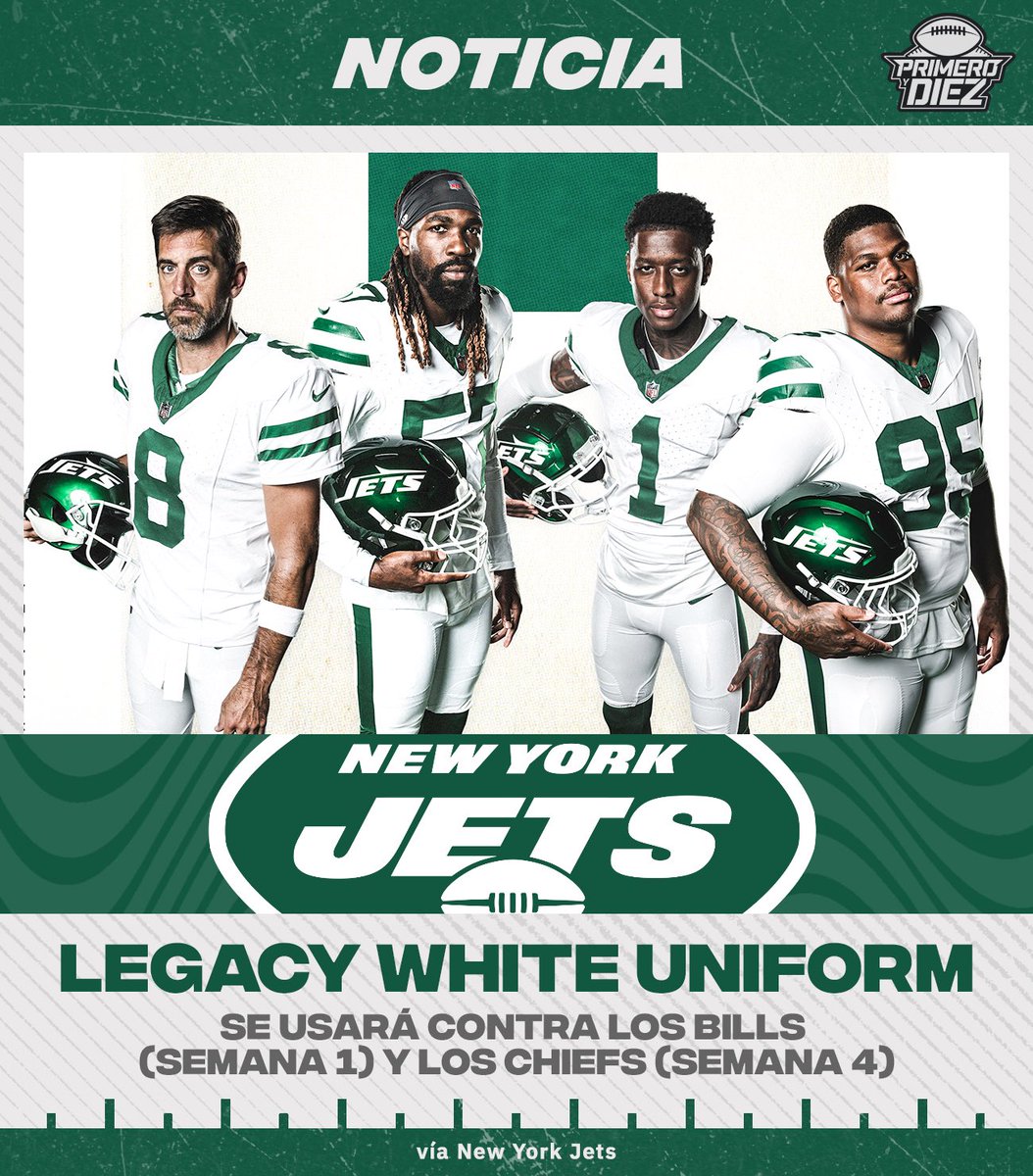 Primeroydiez's tweet photo. ¿Quién los recuerda con estos uniformes?
#Jets #TakeFlight #NFLNoticias https://t.co/udPGV4Fhps