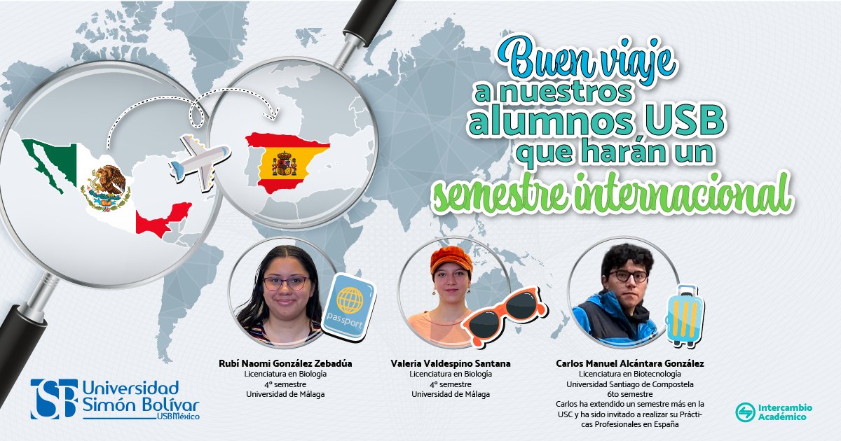 USB_Mexico's tweet photo. 🎒Muchas felicidades a nuestros queridos estudiantes.

✈️¡Éxito en esta nueva aventura!

#usbméxico #intercambio #universidad #CDMX https://t.co/EVzx7RgXgc
