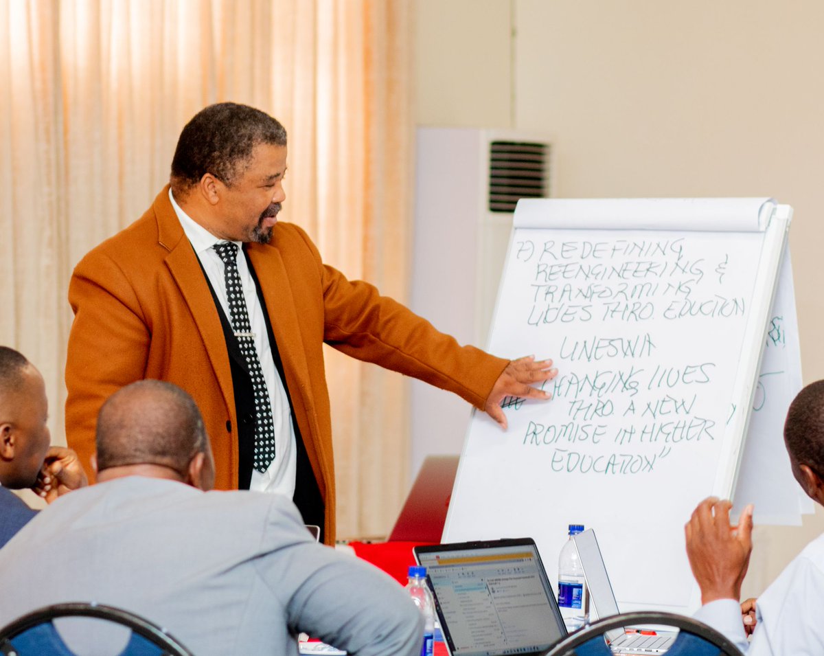 Uneswa_F's tweet photo. On the 18th of July 2023, members of the University of Eswatini's (UNESWA) Strategic Plan Development Steering Committee participated in UNESWA's 2023-2028 strategic plan.  #strategicplanning #uneswa #uneswafoundation #multiplyingimpact https://t.co/L2tvSq7mWN
