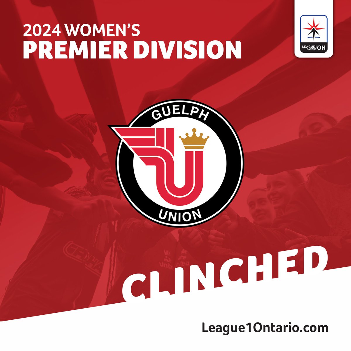 League1 Ontario, Women’s Division 🇨🇦 (@l1owomens) on Twitter photo <a href="/NMSC_Panthers/">North Mississauga Soccer Club</a> <a href="/GuelphUnion/">GuelphUnion</a> are the final team to clinch a spot in the Women's Premier Division for 2024.
#L1O #EveryPointMatters <a href="/NMSC_Panthers/">North Mississauga Soccer Club</a> <a href="/GuelphUnion/">GuelphUnion</a> are the final team to clinch a spot in the Women's Premier Division for 2024.
#L1O #EveryPointMatters