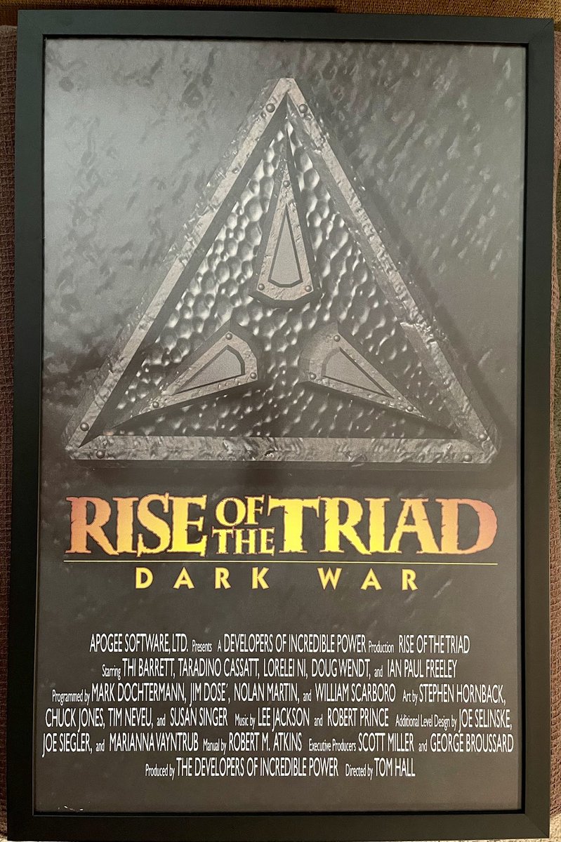 GIVEAWAY TIME!  A Rise of the Triad poster from 1995.

Yes, an authentic ROTT poster that we recently had framed. This is the real deal.

To ENTER
👉 retweet, like &amp; follow us
👉 also wishlist [ GETLUDICROUS.com ]

No need to include a pic of your wishlist -- we trust you.