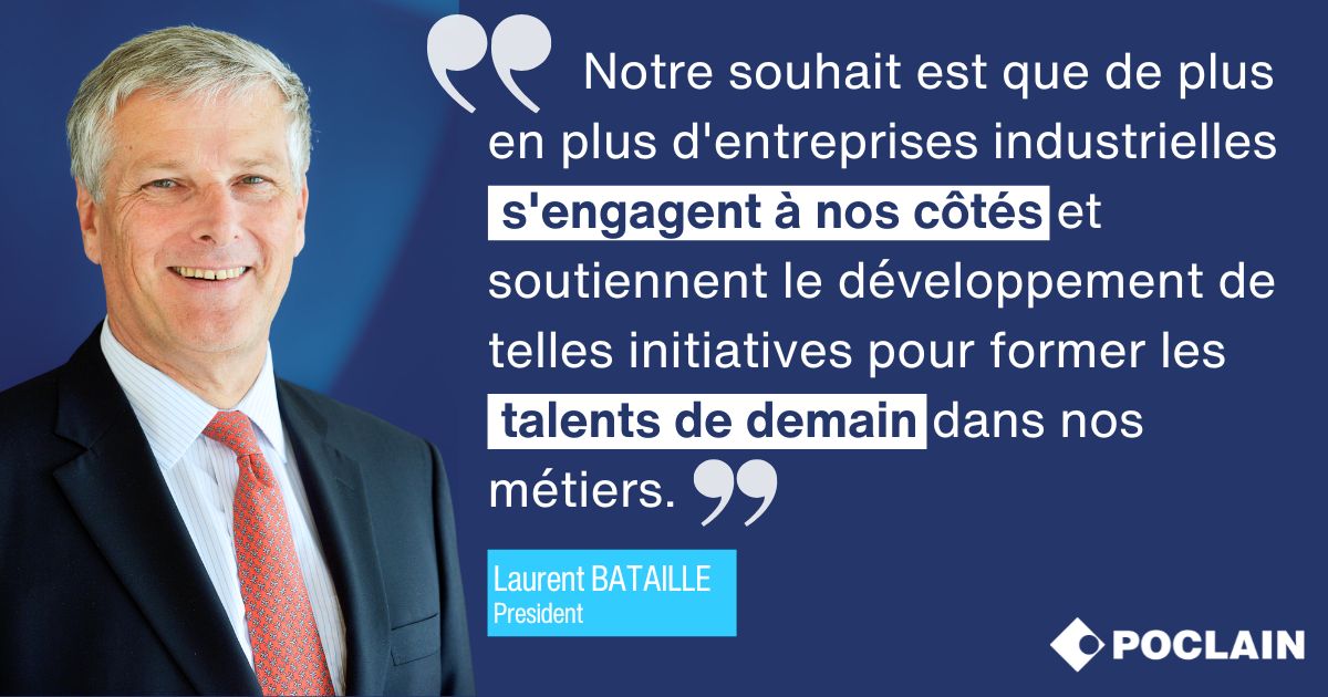 Poclain's tweet photo. Comment accompagner les jeunes sans formation vers les métiers de l'industrie ❔

Découvrez l'interview de notre Président, Laurent Bataille, dans #Sociétal, le média de @inst_entreprise 📰.

#industrie #ecoledeproduction #jeunes https://t.co/fc1kIFodiW
