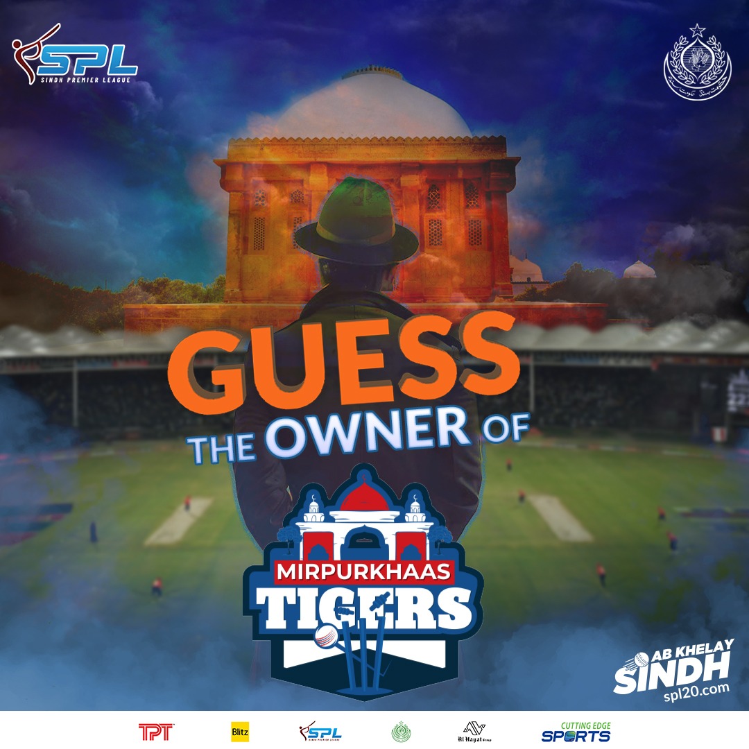 The next reveal at SPL franchise ownership is MirpurKhaas Tigers. Make your best guess now 🤩????

#spl #SindhPremierLeague #Abkhelaysindh #GovtofSindh #CuttingEdgeSports #sportsandyouthaffairsdepartmentsindh #AlHayatGroup #TPT #kingdomvalley #kingdomgroup