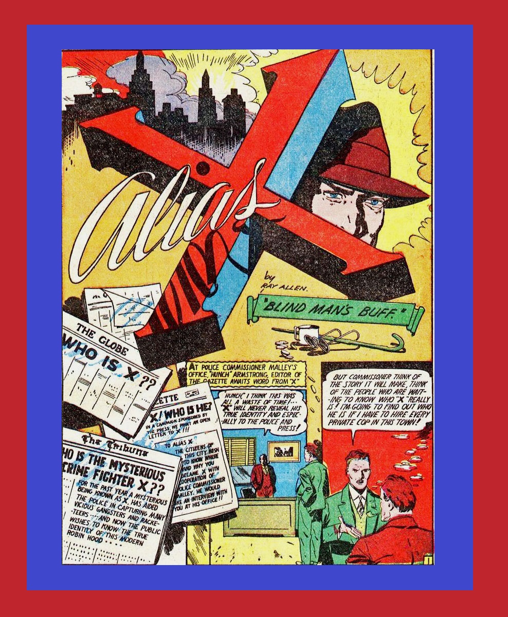 HeroesUnited_4's tweet photo. #X - #GoldenAgeComics -#MysteryMan #Hero #AliasX - Alias X" first appeared as  -#Temerson / #Helnit/#Holyoke's  #CaptainFearless #1 (August 1941)-"Who is X??"  Taxi Drive "Joe Smith" falsely accused of murder of Joe Burke, escaped to prove innocence/fight crime. #MysteryMen /01 https://t.co/LjuCRNjvcB