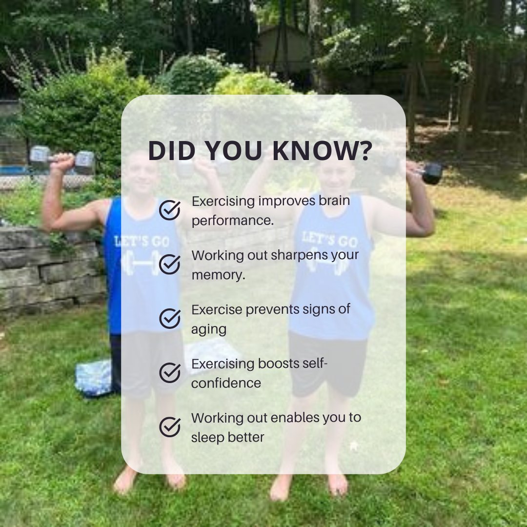 Exercising regularly works wonders on your body and brain. 

If you move your body daily, you will reap incredible benefits that can improve nearly every aspect of your health!

#benefitsofexercise #fitnessbenefits #fitnessgoals #fitnessapp