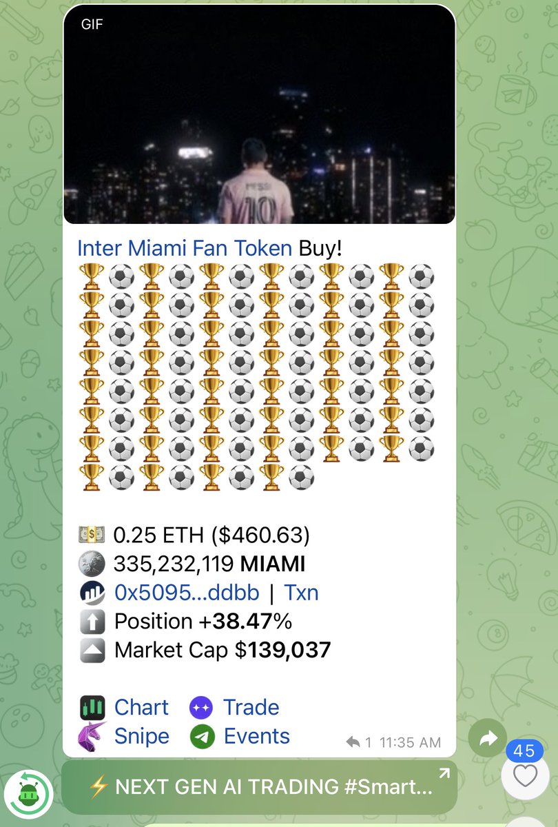 intermiamitoken's tweet photo. 1 ETH purchased and 🔥. Imagine when there are 20 goals scored and the team burns more than 60% of the supply. We will keep burning and burning until the squeeze really happens. 20 mill plus fan token, here we come ! $MIAMI $INTER @InterMiamiCF $FAN https://t.co/A53chIFqDH