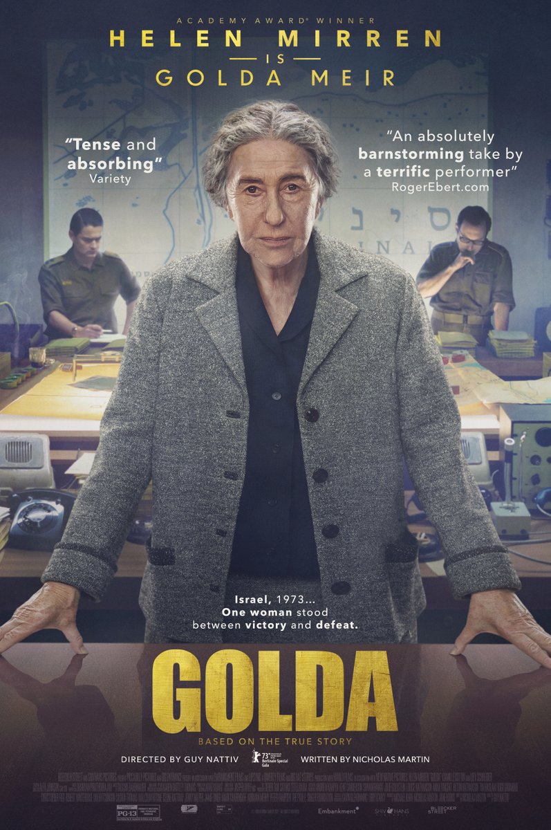 Academy Award winner Helen Mirren gives “an absolutely barnstorming performance” (RogerEbert.com) as Golda Meir. Also starring Liev Schreiber, GOLDA trailer drops tomorrow! #GoldaMovie