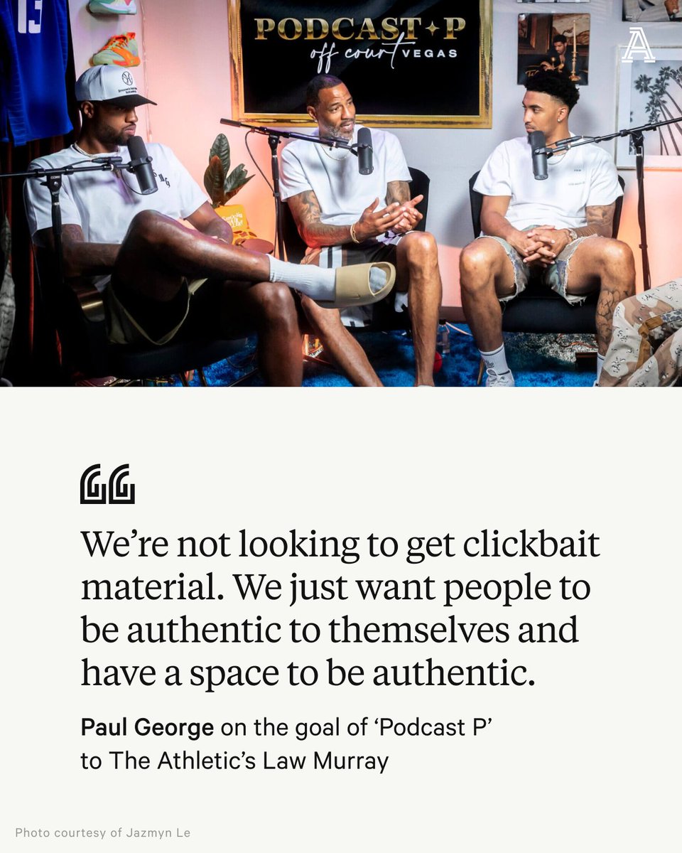 What has made Paul George’s podcast so successful?

“What we got is something really we didn’t expect.”

<a href="/LawMurrayTheNU/">Law Murray 🕯️</a> sat down with <a href="/Yg_Trece/">Paul George</a> and his <a href="/PodcastPShow/">Podcast P with Paul George</a> co-hosts to discuss the evolution and popularity of the show.

theathletic.com/4707389/2023/0…