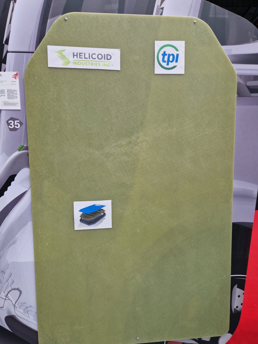 CompositesQuim's tweet photo. At #JECWORLD 14/25
#Helicoid #EV #batería #Enclosures by @TPI_Composites 
&amp; @HelicoidInc

#nature-inspired #design in #composites. #Eglass #NCF #pickandplace #LCM #process at #MobilityPlanet 

Cc/ @JECComposites @AEMAC_ https://t.co/rCyYFVqBKZ