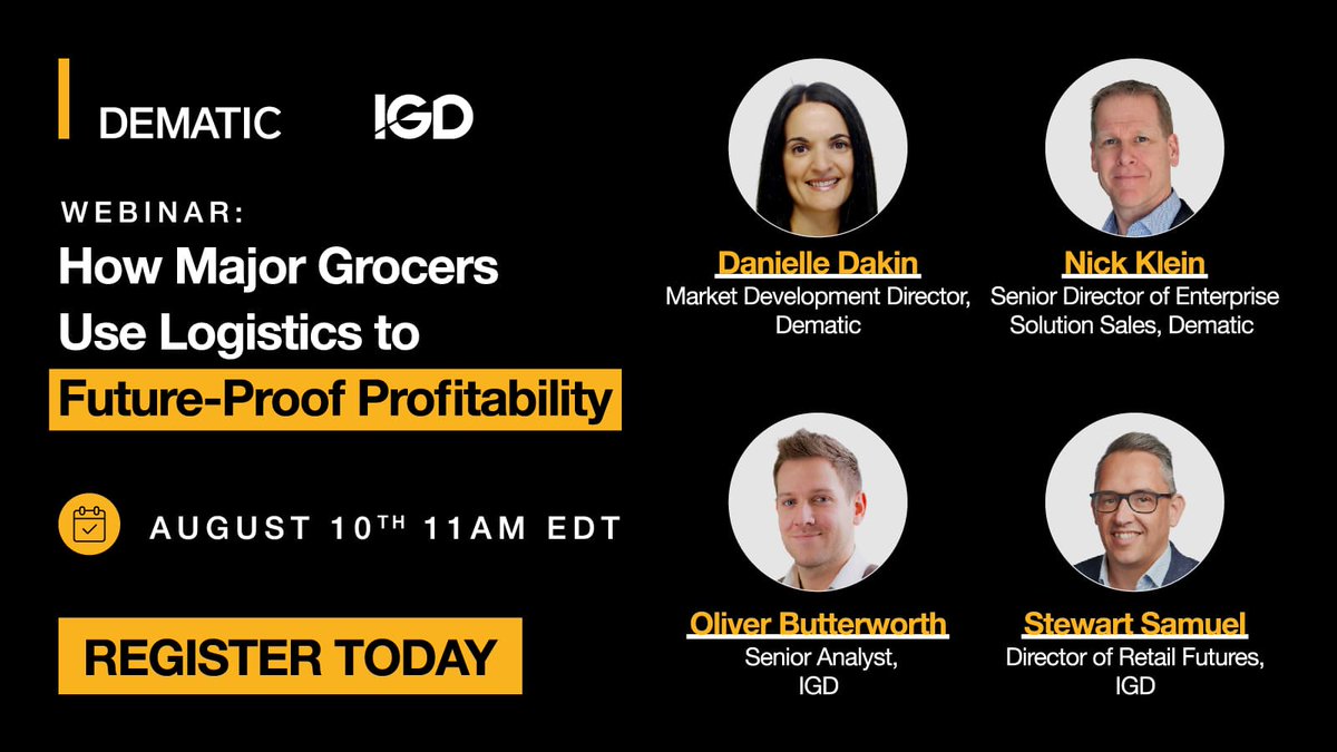 Learn about the store of the future on August 10th as <a href="/DematicGlobal/">Dematic</a> grocery experts and the <a href="/fromIGD/">Institute of Grocery Distribution (IGD)</a> explain key market changes and strategies on how to remain competitive in the grocery retail space. Register Here: bit.ly/44OQkx4
