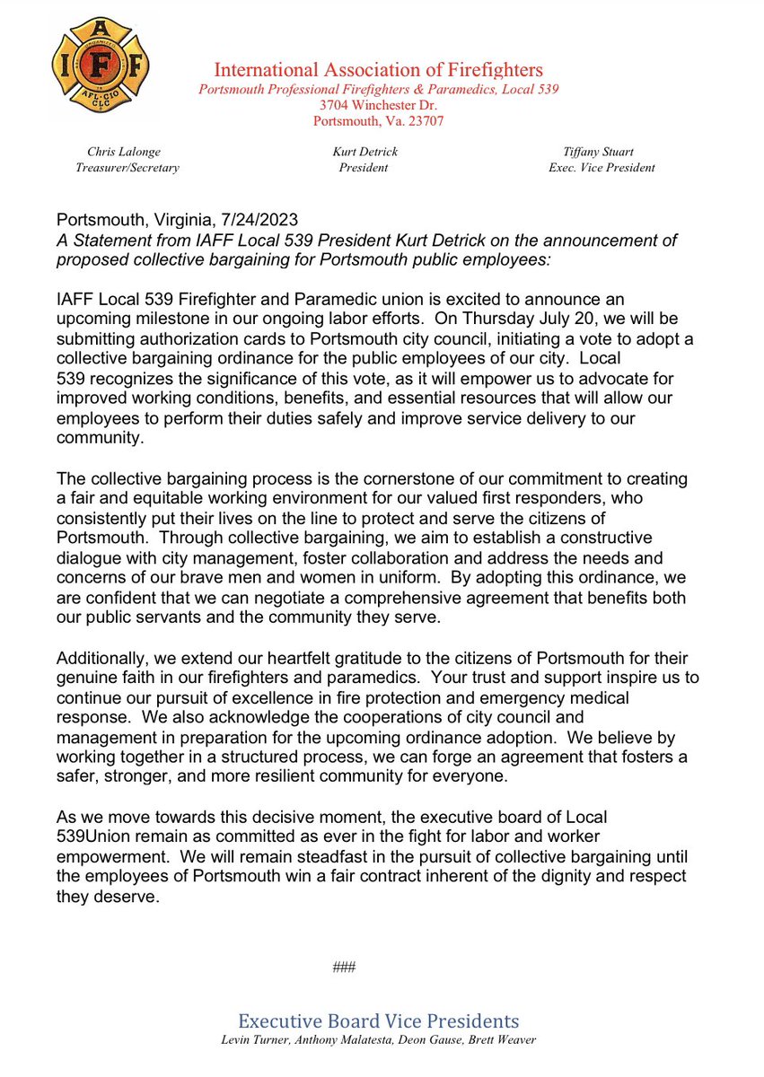 Portsmouth IAFF L539 (@iaffl539) on Twitter photo 