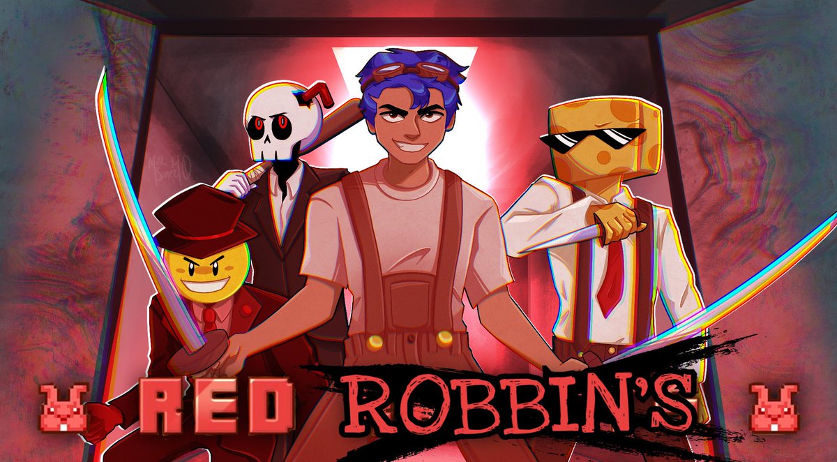 milkbonezHQ's tweet photo. WITH ONLY A FEW MINUTES TO SPARE, INTRODUCING THE RED ROBBIN’S!!!

@AwesomeSanz_ @CrumpetsOf @the_spryte for your MCC Rising consideration!! #mccrising #mccr2 
[please boost and watch our application!!]

https://t.co/C8rIQMfETd https://t.co/zfsHk06MR8
