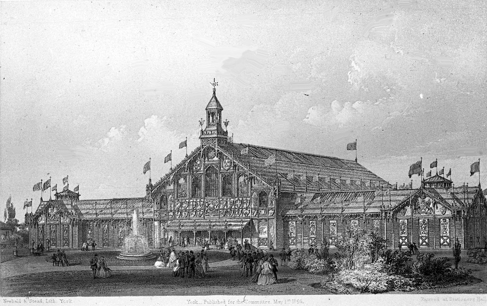 The 1851 Great Exhibiton wasn't the only one: it inspired, e.g.,  the  Yorkshire Fine Art and Industrial Exhibition which opened #OTD 1866 (architect of the hall, Edward Taylor).  The Prince and Princess of Wales came to visit it in pouring rain https://t.co/GlNQtdsUEg https://t.co/gcQD4twks7