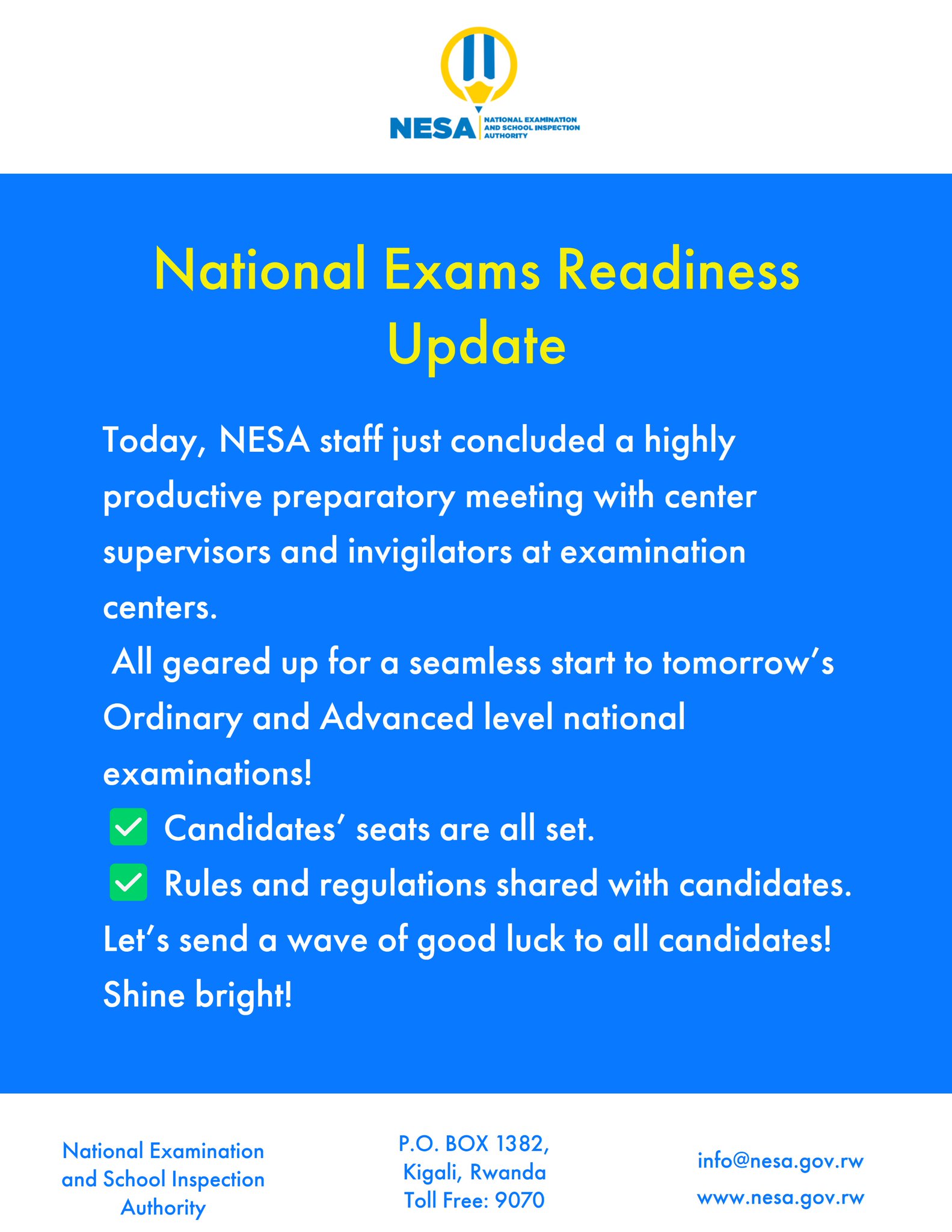 NESA Rwanda on Twitter "Today, NESA staff just concluded a highly