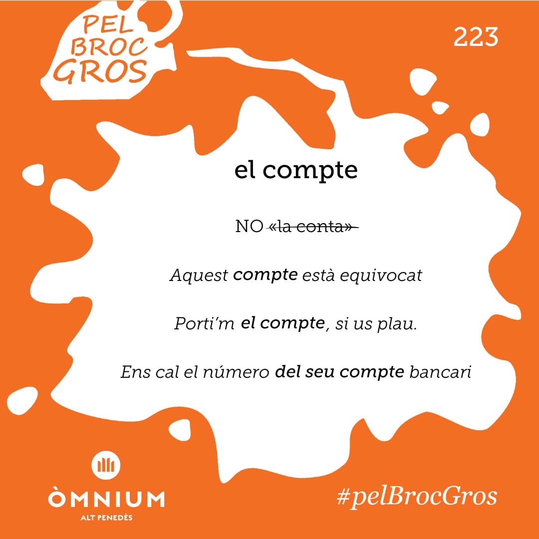 OmniumPenedes's tweet photo. #PelBrocGros
Clar i català
#comparteixelcatala https://t.co/CePJPws7vL
