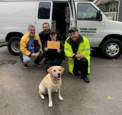 kcpolice's tweet photo. Shiloh, the @ATFKansasCity Explosives Detection Canine found her 1,000th casing today while assisting our Homicide Unit on an ongoing case. We are thankful for her continued assistance. Shiloh is indeed the goodest of girls! 🐾 https://t.co/rEPD2oPWg6