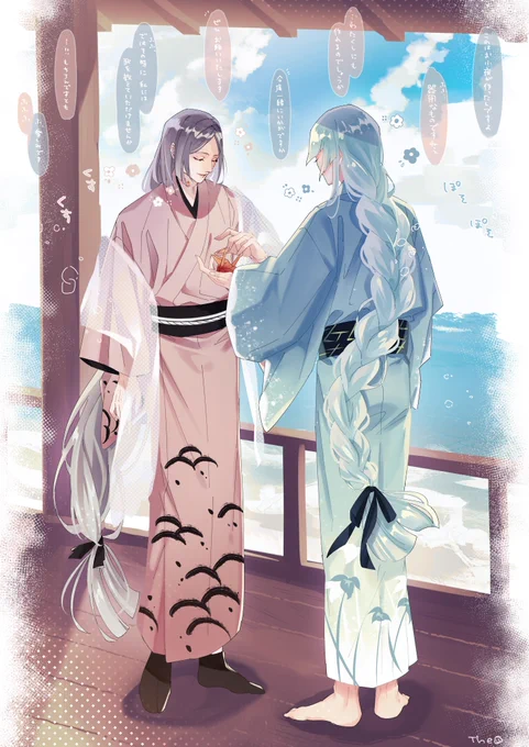 波音と同じくらいのボリュームでお喋りを楽しむ古今さんと江雪さん