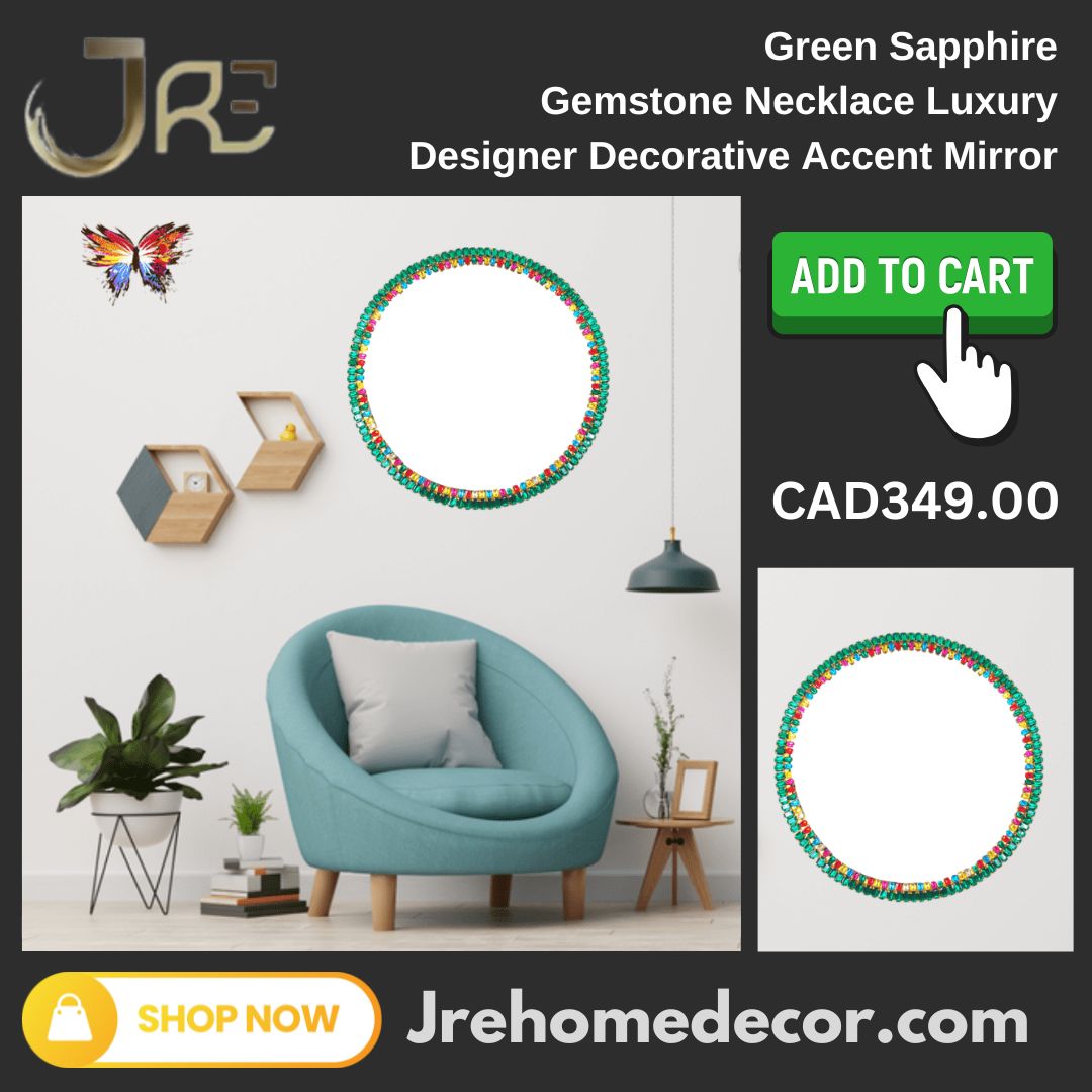 Reflect your exquisite style with our Green Sapphire Gemstone Necklace Mirror✨ Add a touch of luxury to your home🏡 Order now jrehomedecor.com/product/green-… at JRE Home Decor!
#luxurydesignermirrors #luxurymirror #crystalmirror #fashionnova #decorativemirror #bluemirror #greenmirror