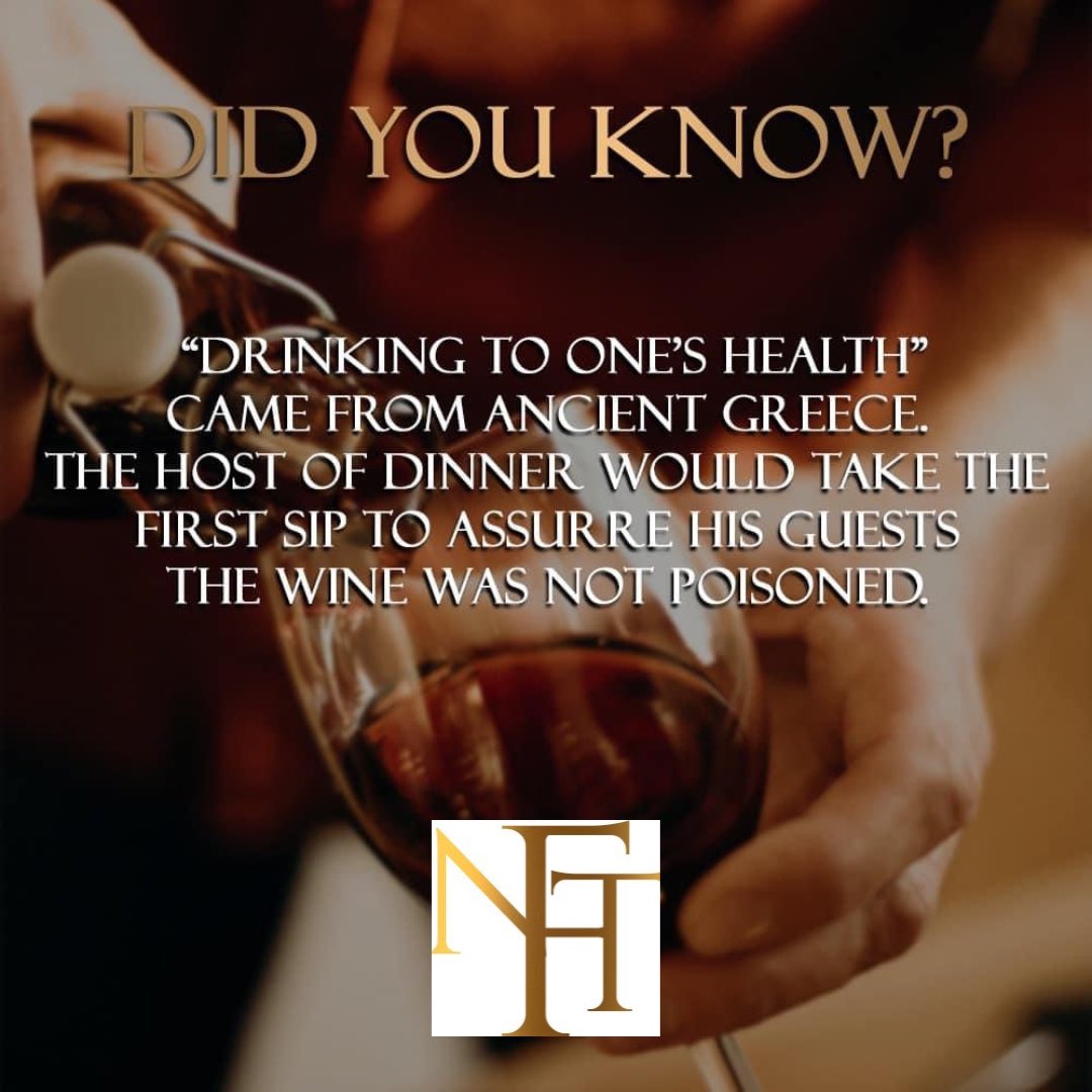 Did You Know🍷 

“Drinking to one’s health”

Join.NFTwineclub.com
.

.
 
#nftwineclub #winery #winerylove #instawine #vinolove #wine #foodandwine #winetime #spanishwine #winetasting #winoclock #wineblogger #springvibes #winelife #winelover #frenchwine