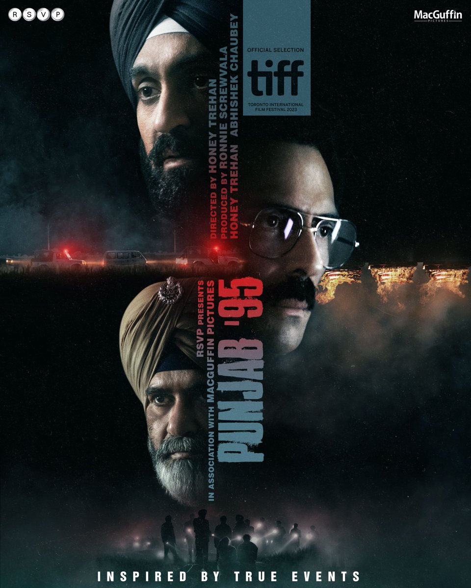 Waheguruji ka Khalsa Waheguruji ki Fateh! 🙏 World Premiere at the Toronto International Film Festival! Presenting the first look of Punjab ‘95, a compelling story based on the life of human rights activist Jaswant Singh Khalra. @RonnieScrewvala @diljitdosanjh @rampalarjun